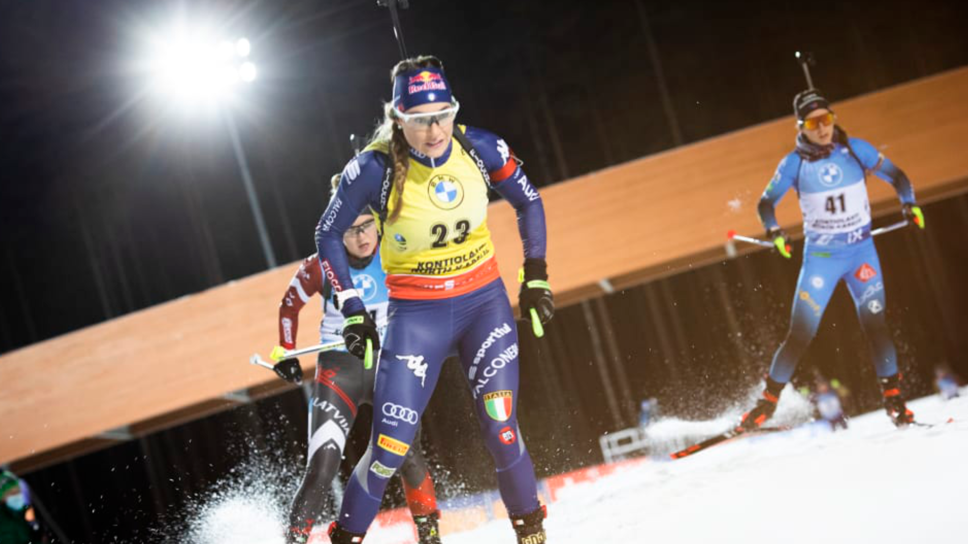 BIATHLON. GOLD MEDAL IN THE FIRST WORLD CUP STAGE IN KONTIOLAHTI.